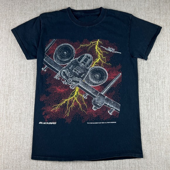 Blackbird Flight Wear Other - Blackbird Flight Wear A-10 Thunderbolt Warthog Graphic T-Shirt Mens Small Black